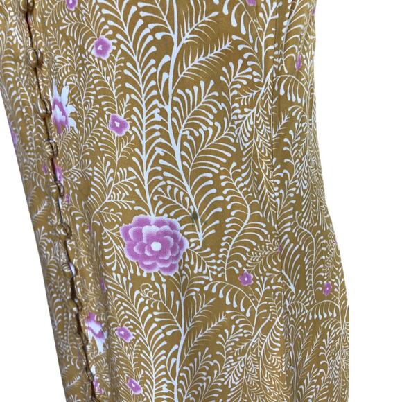 Beachgold Button Down Sundress with Ruffled Hem-Has Sml Ink Spots-size XS - Picture 7 of 11